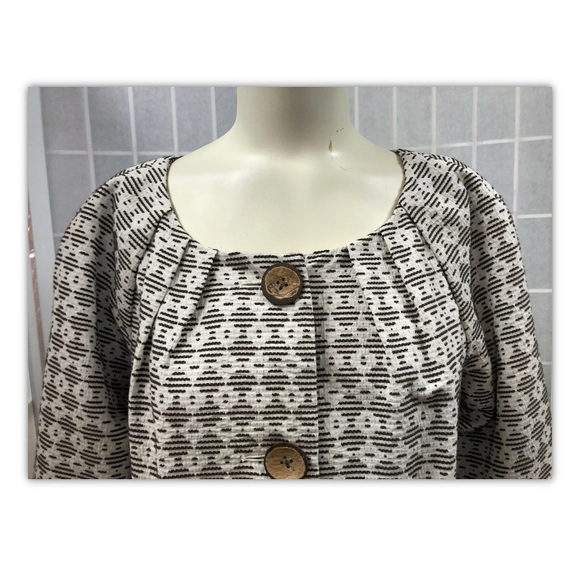 Toca, women, coat, white/black, cotton, size 8.: - Picture 5 of 11